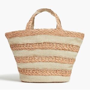 J.CREW Stylish jute straw Woven Tote Bag. Super cute. Never used.